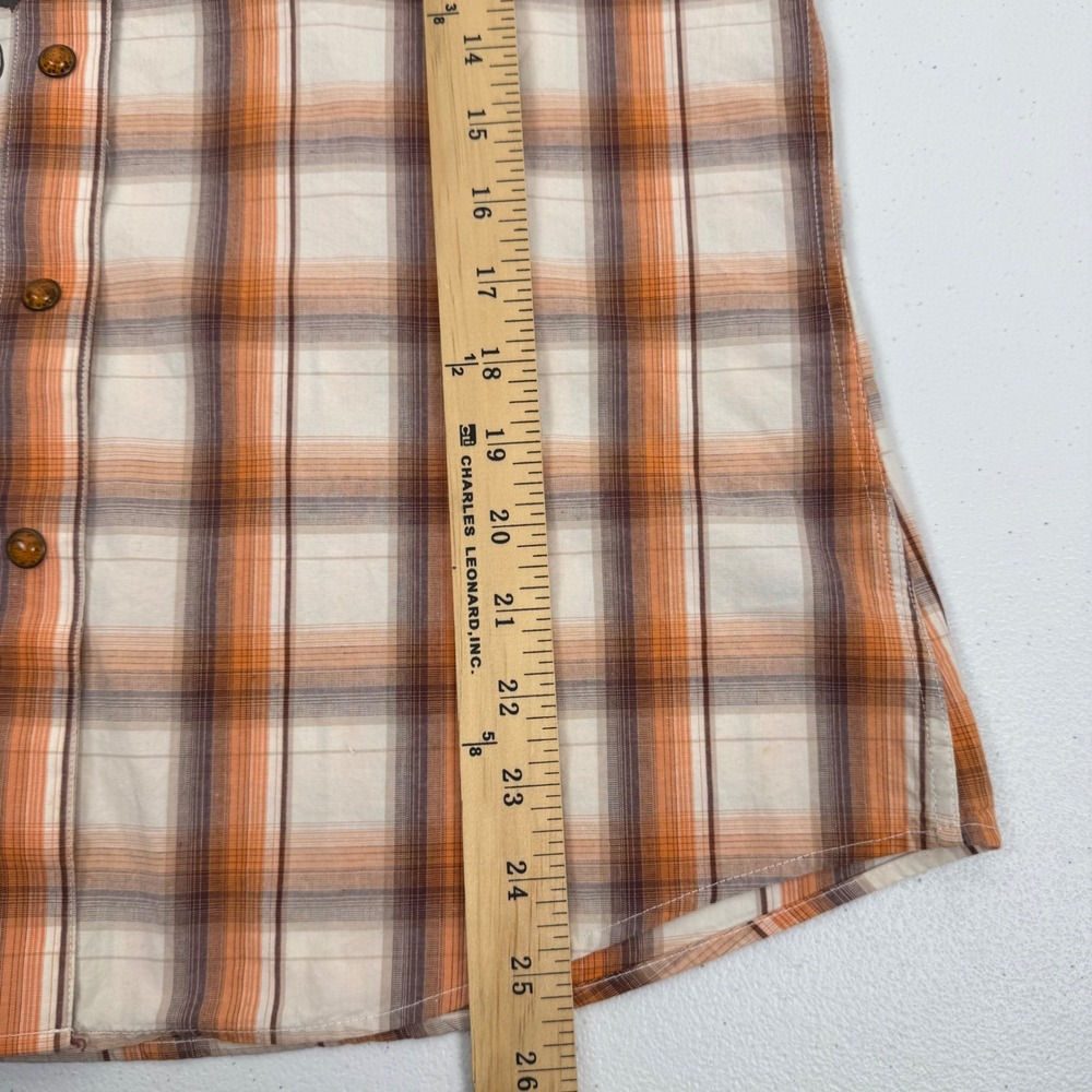 Vtg 90s Brooks & Dunn Panhandle Slim‎ Women's L Western Pearl Snap Shirt Plaid - Picture 5 of 9
